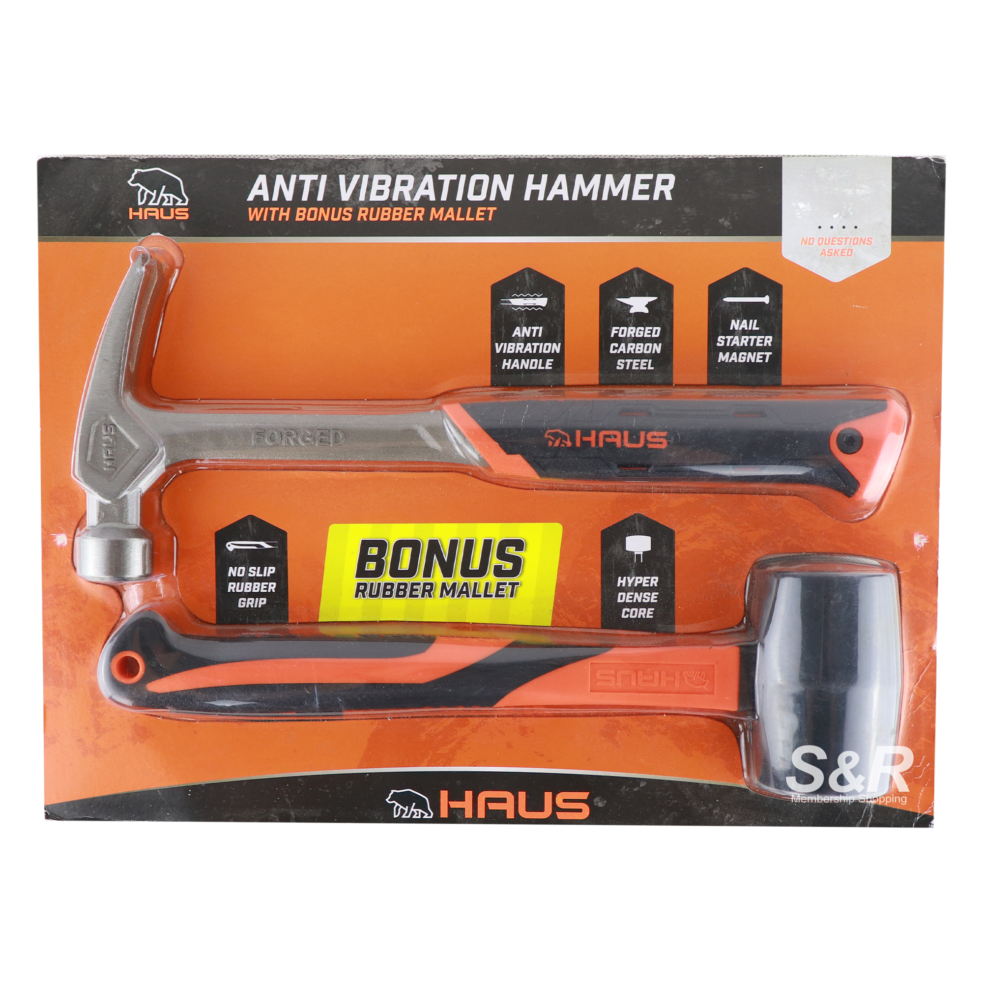 Haus AntiVibration Hammer with Bonus Rubber Mallet 2pcs
